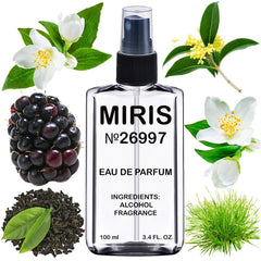 MIRIS No. 26997 bottle close-up highlighting long-lasting floral-fruity notes
