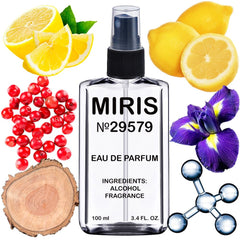 MIRIS No. 29579 bottle closeup highlighting sleek design and premium scent.