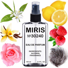 MIRIS No. 30240 bottle front view with lasting fragrance.