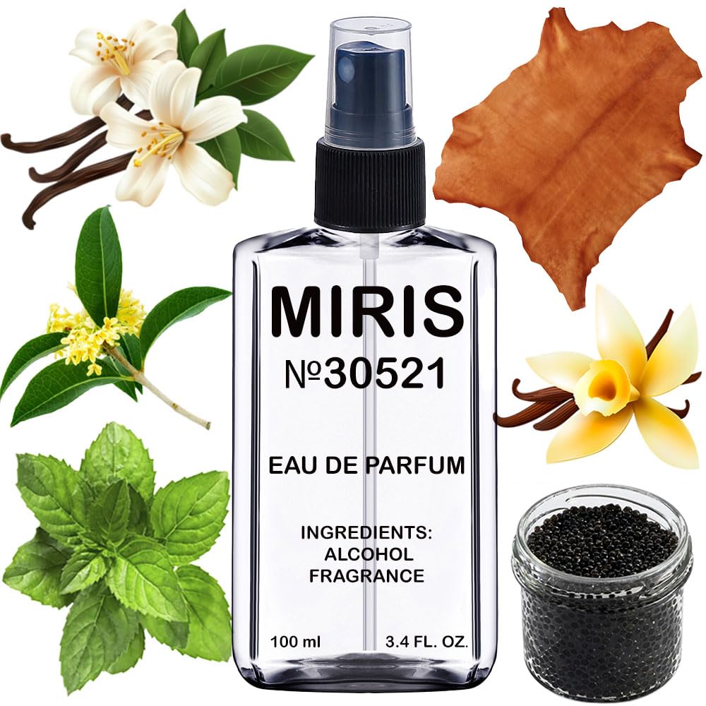MIRIS No. 30521 bottle detail with sleek design and potential long-lasting wear on skin