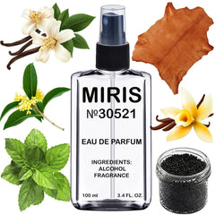 MIRIS No. 30521 bottle detail with sleek design and potential long-lasting wear on skin