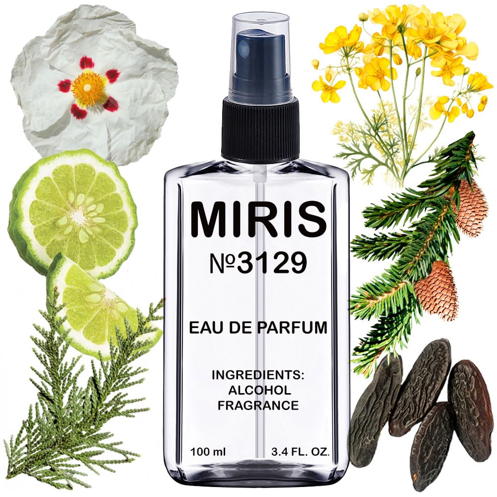 MIRIS No 3129 bottle front view showing bold branding for premium look