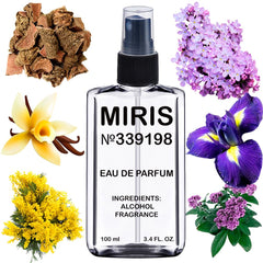 MIRIS No. 339198 Sweet Morphi bottle on display, floral fragrance preview