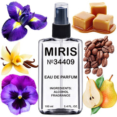 MIRIS No. 34409 bottle front view for premium daily use.