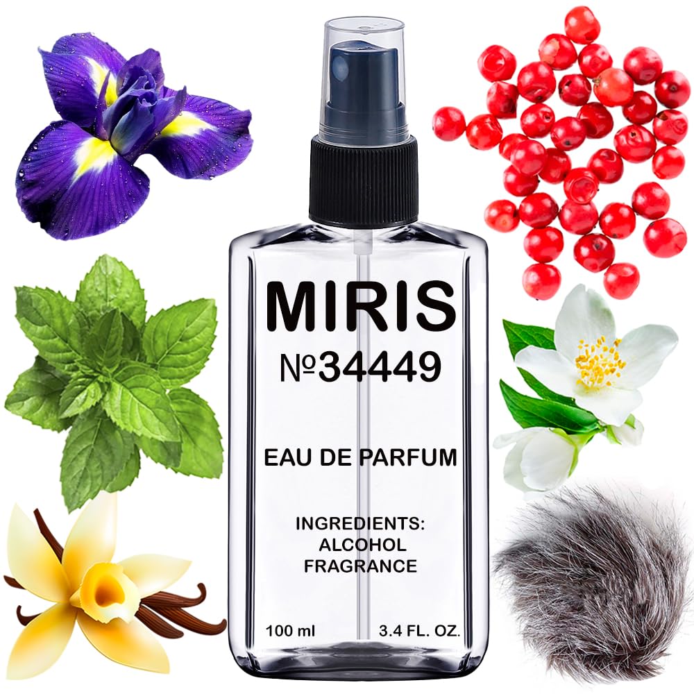 MIRIS No. 34449 bottle front view showing the chypre-floral blend and elegant design