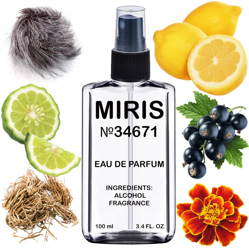MIRIS No. 34671 bottle front reveals a premium unisex fragrance.