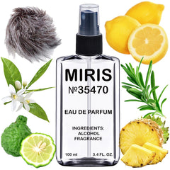 MIRIS No 35470 chrome inspired bottle shows a long lasting fragrance for men