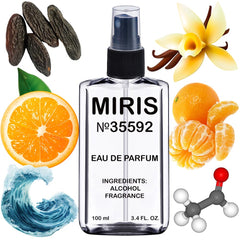 MIRIS No. 35592 bottle front showcases woody, spicy notes for a lasting impression
