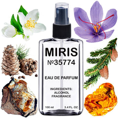 MIRIS No. 35774 bottle front view showcases a refined, long-lasting fragrance.