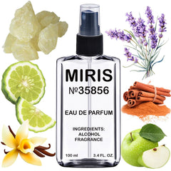MIRIS No. 35856 bottle front with sleek masculine design for daily use