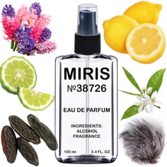 MIRIS No. 38726 front-view bottle for everyday masculine fragrance with lasting wear.