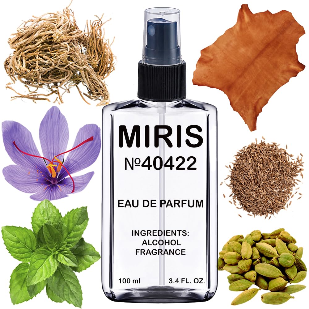 MIRIS No. 40422 leather bottle shows a long-lasting leather-inspired fragrance ideal for daily wear