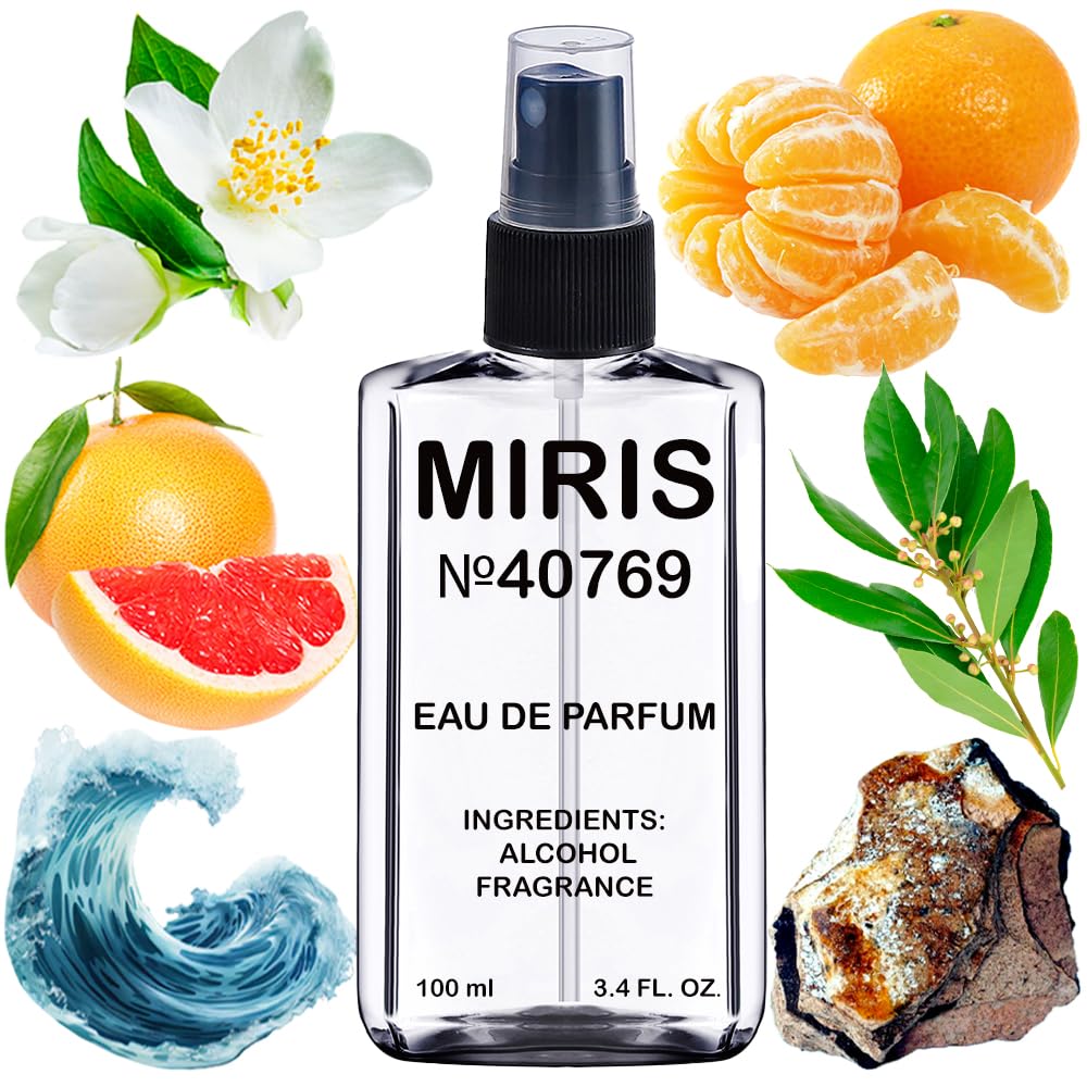MIRIS No 40769 bottle front shows a sleek premium fragrance design