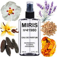 MIRIS No. 41980 bottle front view for a premium, lasting aroma.