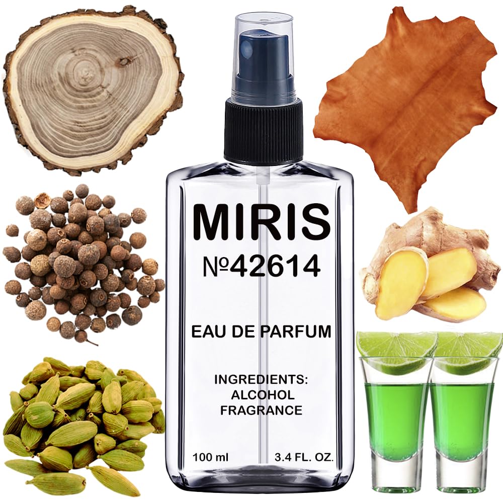 MIRIS No. 42614 front bottle showcases premium woody-spicy fragrance for daily wear.