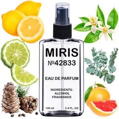 MIRIS No. 42833 bottle-front view, a versatile floral-woody musk for daily wear.