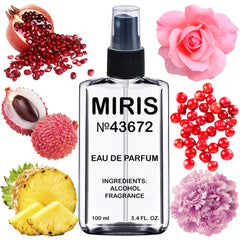 MIRIS No. 43672 bottle front, showcasing an elegant design and premium fragrance.