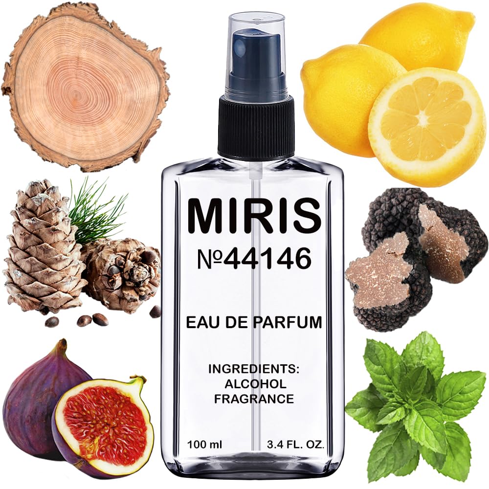 MIRIS No. 44146 bottle front view highlighting a premium woody-spicy profile.