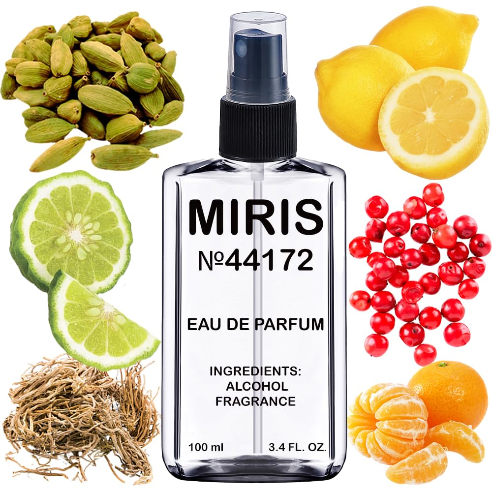 MIRIS No. 44172 Prive Vetiver d’Hiver bottle closeup with premium packaging and woody aroma.