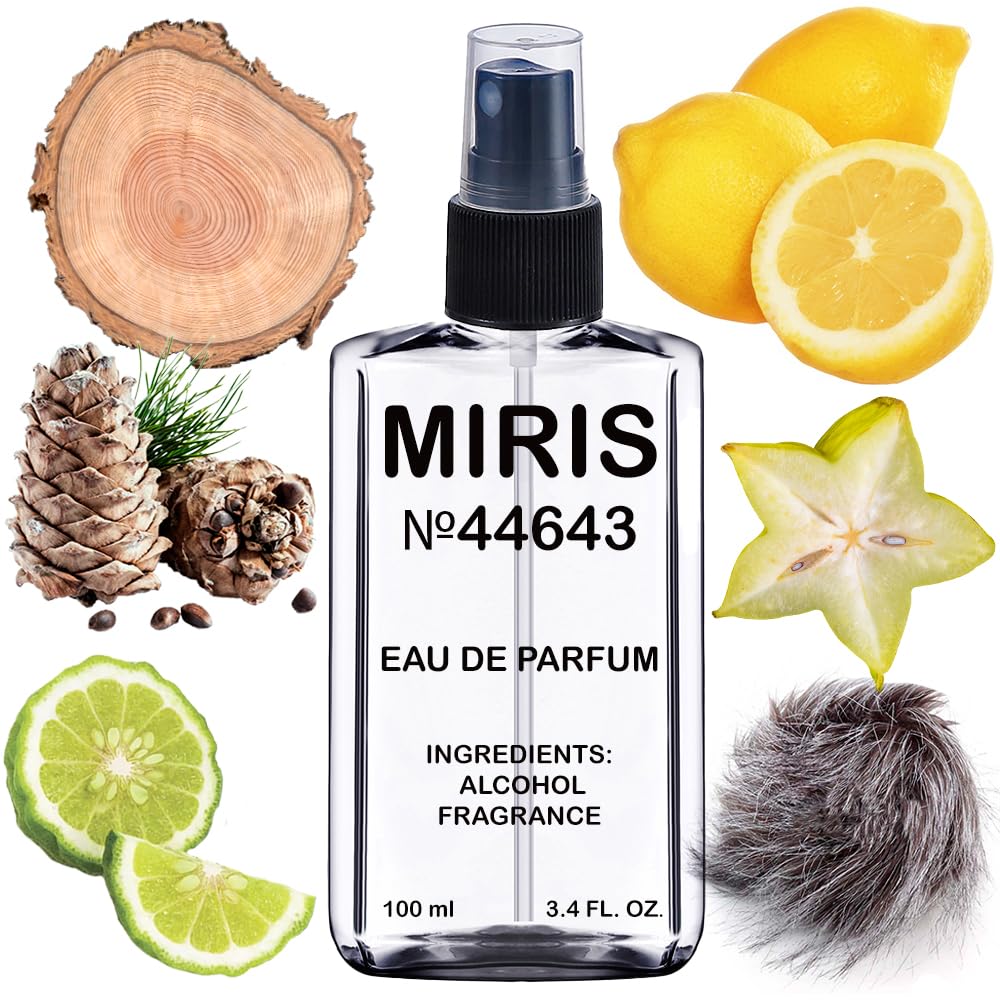 MIRIS No. 44643 bottle front view showing a premium woody fragrance for daily wear