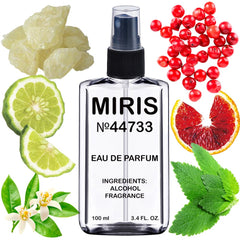 MIRIS No. 44733 bottle front view, a sleek unisex design for daily wear.