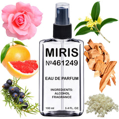 MIRIS No. 461249 Escent 04 bottle with a refined woody fragrance