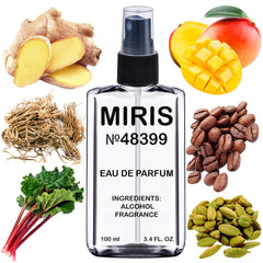 MIRIS No. 48399 Narcos-inspired bottle front view highlighting premium fragrance
