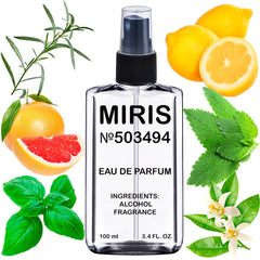 MIRIS No. 503494 Mandarino di Amalfi bottle showcases bright citrus for daytime wear.