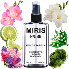 MIRIS No. 539 bottle front showing elegant floral fragrance for day wear
