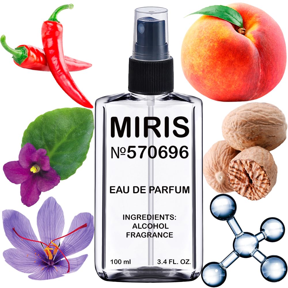 MIRIS No. 570696 top notes saffron and red chilli introduce a bold scent.