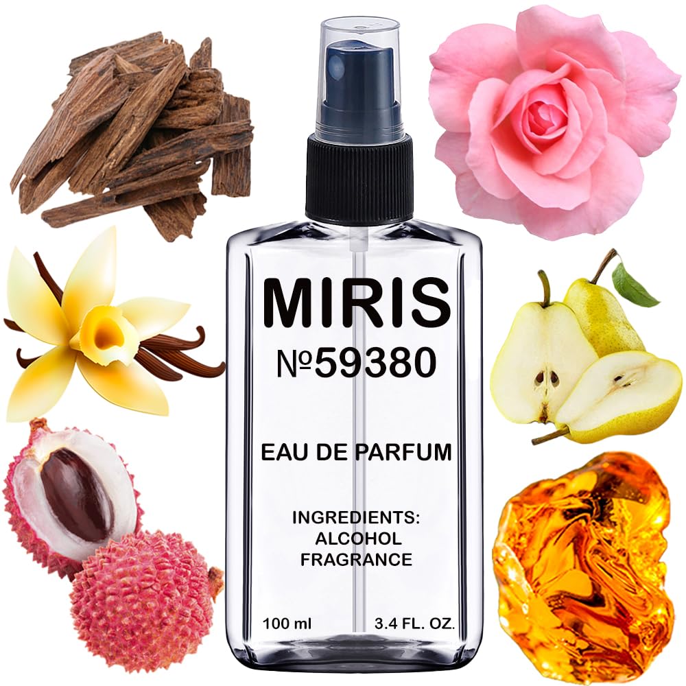 MIRIS No. 59380 bottle front, elegant design for a refined perfume experience.