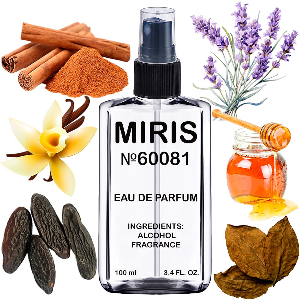 MIRIS No. 60081 bottle front view, sleek design for everyday unisex fragrance.