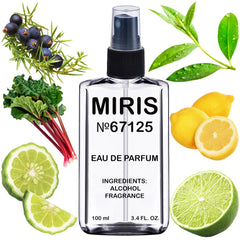 MIRIS No. 67125 front bottle, sleek unisex fragrance for daily wear.