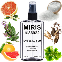 MIRIS No. 86922 bottle closeup highlighting lasting aroma