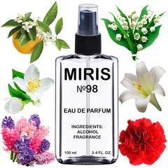MIRIS No. 98 bottle on a clean surface for everyday elegance and easy handling.