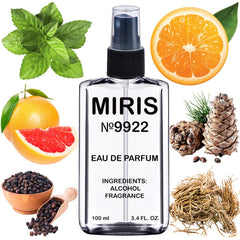 MIRIS No. 9922 Terre-inspired bottle for a refined daily fragrance.