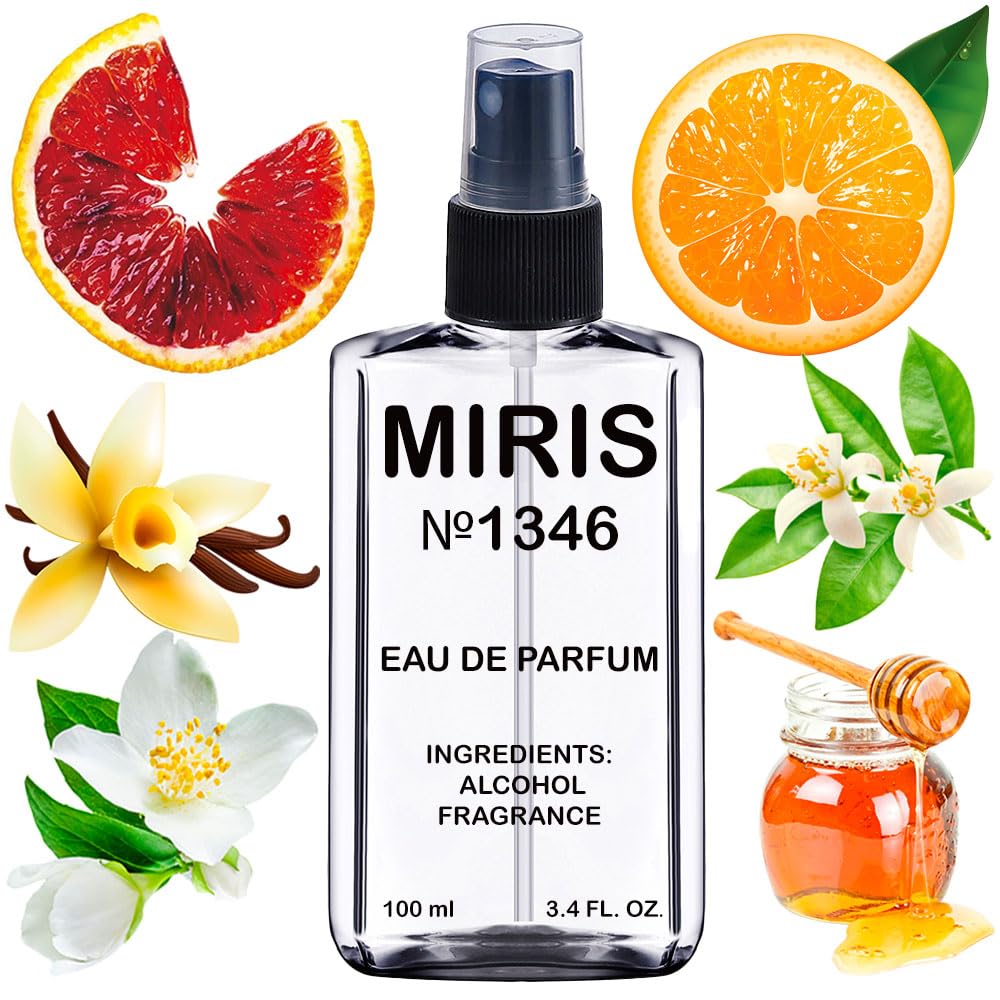 MIRIS No. 1346 bottle front view, highlighting an elegant floral fragrance for daily wear