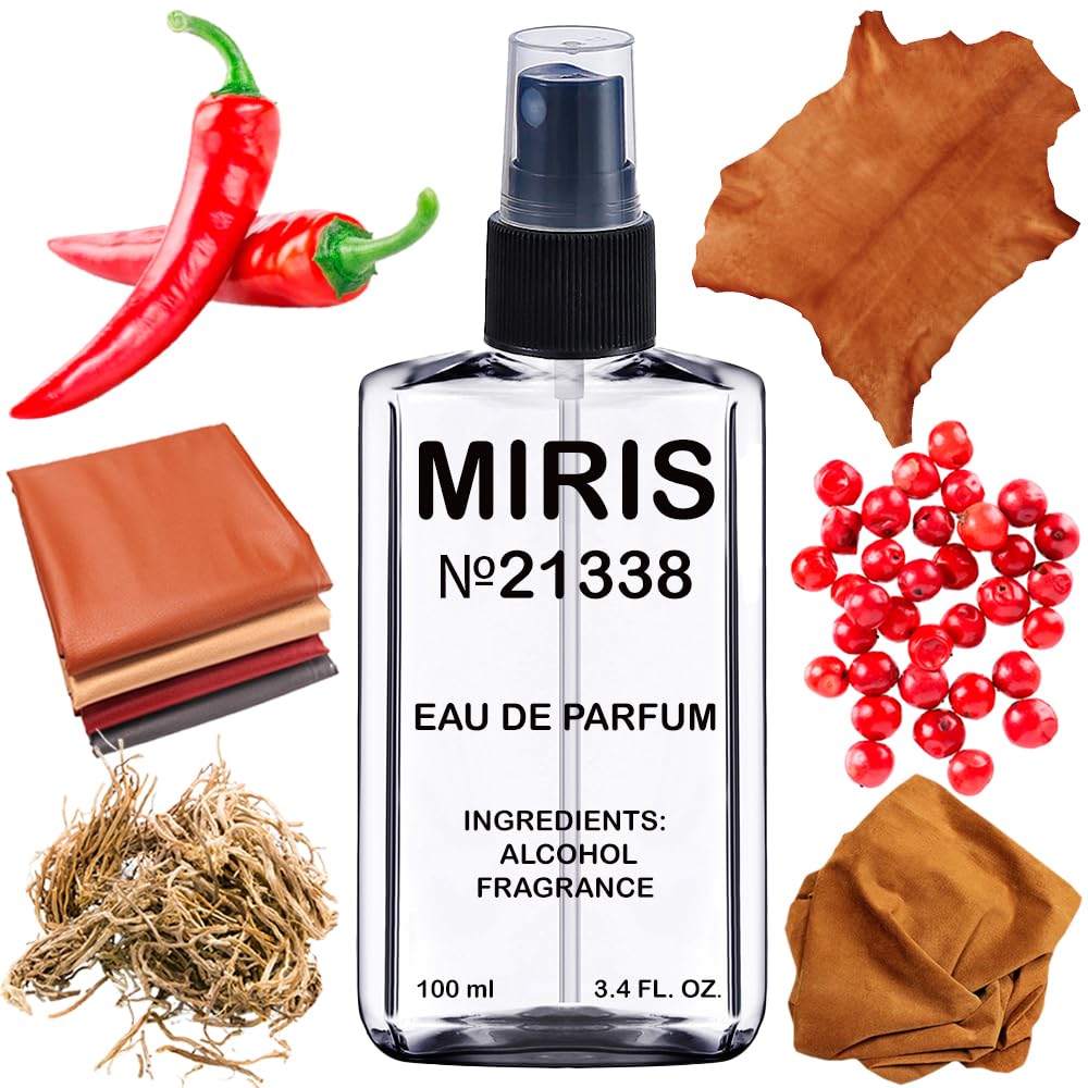 MIRIS No.21338 bottle front view with leather-inspired profile for daily wear