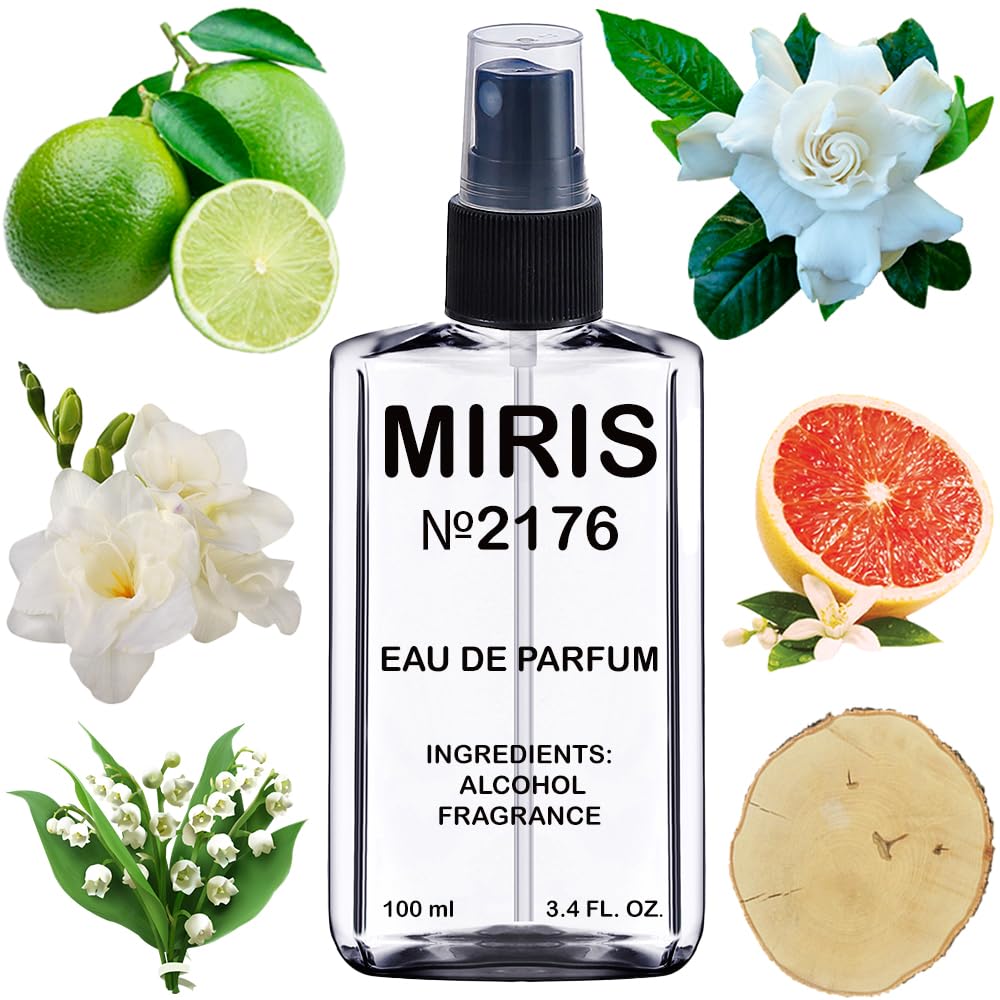 MIRIS No. 2176 bottle inspired by Jour Pour Femme, floral fragrance on display.
