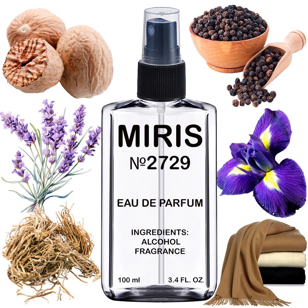 MIRIS No. 2729 bottle front for everyday elegance with floral-woody notes.