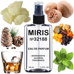 MIRIS No. 32188 bottle front shows premium design and long-lasting fragrance potential
