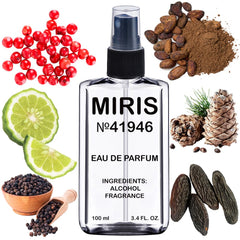 MIRIS No. 41946 bottle cap close-up highlights premium finish and spray quality.