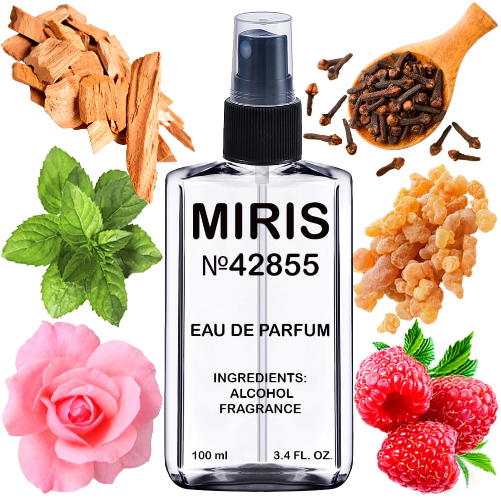 MIRIS No. 42855 bottle with portrait-inspired design for elegant evening wear.