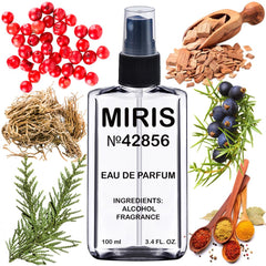 MIRIS No. 42856 Sycomore bottle front for unisex wear with woody-chypre character