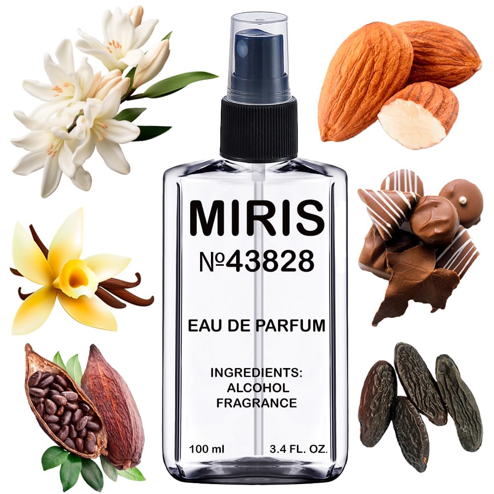 MIRIS No. 43828 bottle front view, premium design for all-day wear