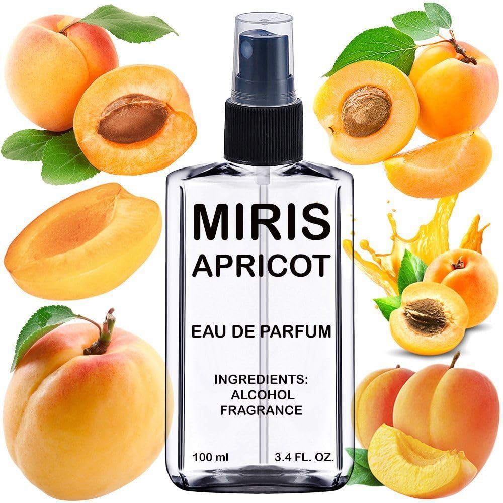 MIRIS Royal Apricot bottle close up showing unisex appeal and premium design.
