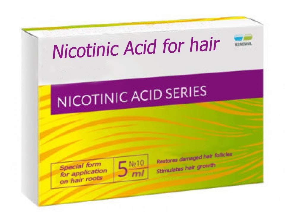 MIROLLA nicotinic acid for hair bottle pour supports targeted scalp nourishment.