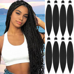 MIRRA'S MIRROR pre-stretched braiding hair 22 inch with soft yaki texture for natural-looking braids