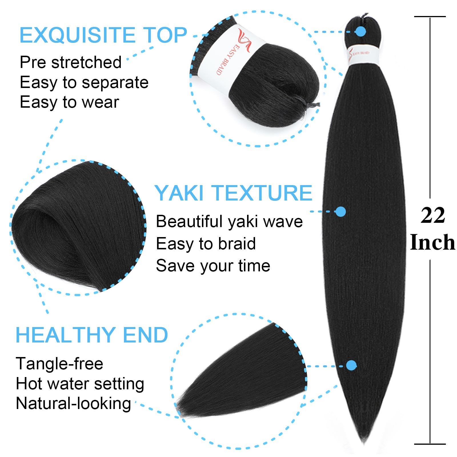 MIRRA'S MIRROR lightweight synthetic braiding hair for comfortable wear