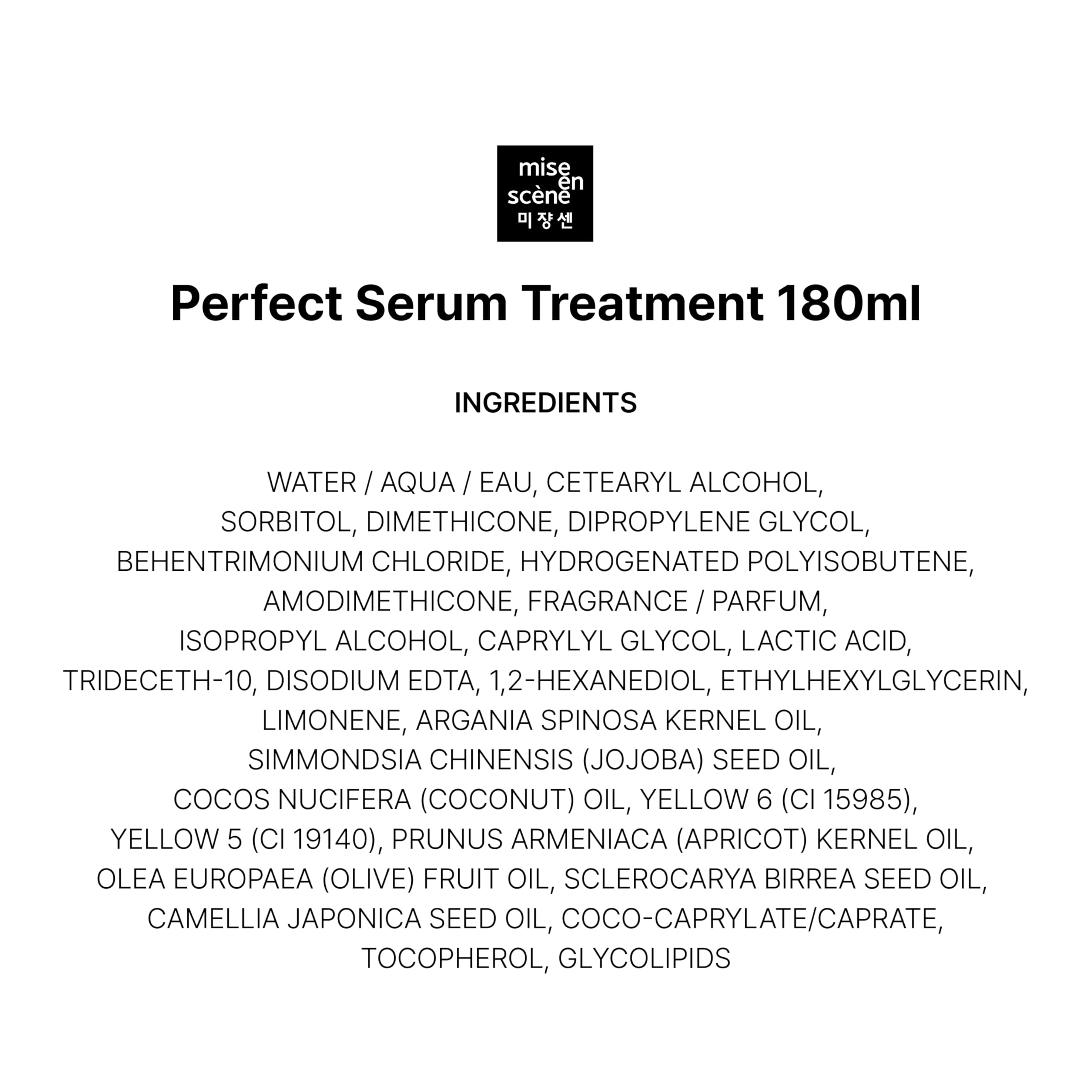 Mise En Scene Perfect Serum Treatment used during shower routine.